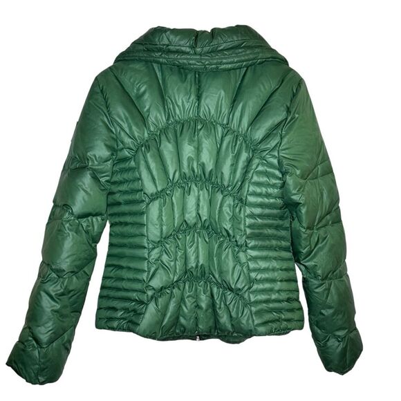 Guess Vintage Women's Kelly Green Zip Front Down Feather Puffer Jacket Sz Large - Picture 3 of 8